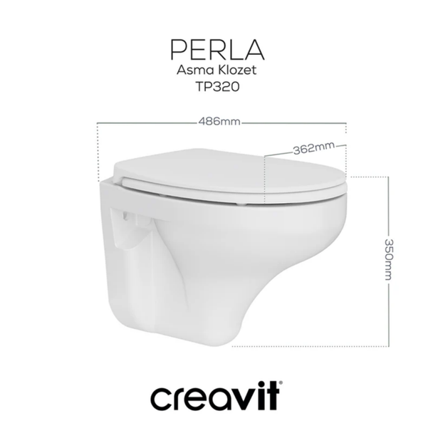 Creavit Perla Kanallı Asma Klozet Seti TP320+KC0703.03
