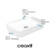 Creavit Ultra Beyaz Lavabo 60 cm