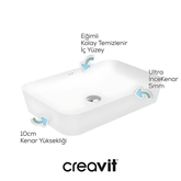 Creavit Ultra 60 cm Lavabo Basalt Mat