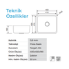 Crauf Lavello 45 x 40 Cm Tezgah Altı Eviye