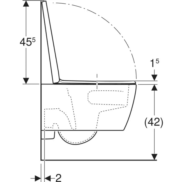 Geberit iCon TurboFlush Asma Klozet ve Kapak Seti