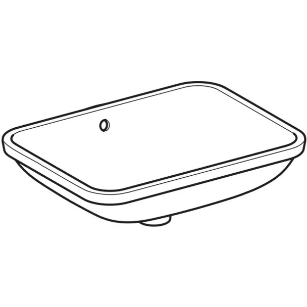 Geberit VariForm Tezgah Altı Dikdörtgen Lavabo Taşma Delikli