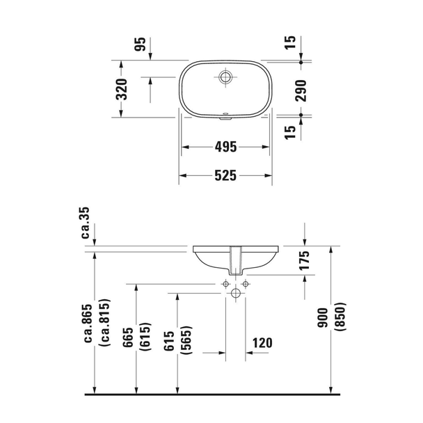 Duravit D-Code teknik görsel