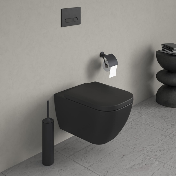 Duravit Happy D.2 Kanalsız Asma Klozet Antrasit + Kapak alan görseli