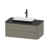 Duravit Happy D.2 Tezgah Üstü Lavabo 60x40 cm Antrasit-Beyaz