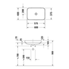 Duravit Happy D.2 Tezgah Üstü Lavabo 60x40 cm Antrasit-Beyaz