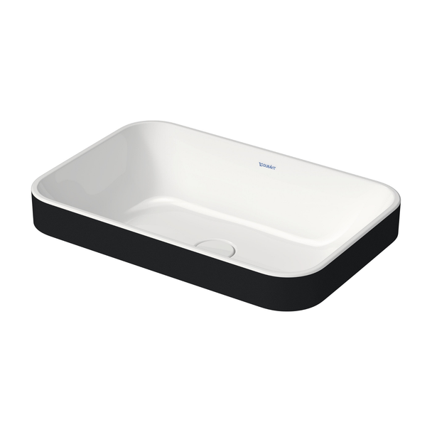 Duravit Happy D.2 Tezgahüstü Lavabo 60x40 cm Antrasit-Beyaz