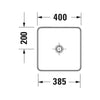 Duravit Sivida DuroCast Kare Çanak Lavabo 40 Cm Beyaz Yeşil