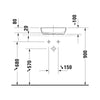 Duravit Sivida DuroCast Kare Çanak Lavabo 40 Cm Mat Beyaz - Mat Gri