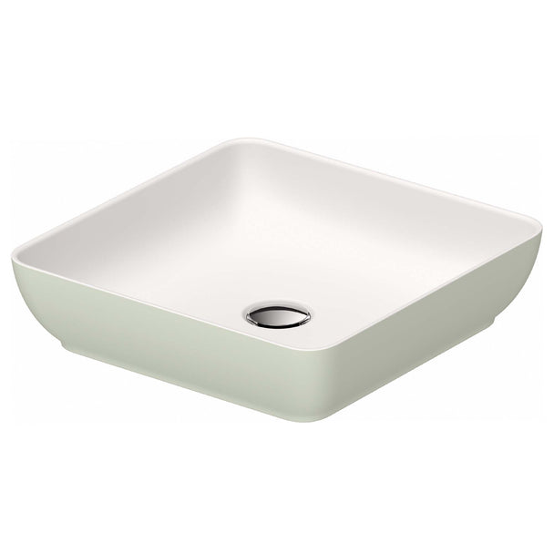 Duravit Sivida DuroCast Kare Çanak Lavabo 40 Cm Beyaz Yeşil
