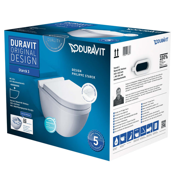 Duravit Starck 3 Rimless Asma Klozet Seti