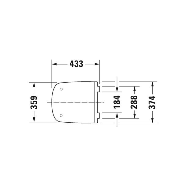 Duravit DuraStyle Rimless Asma Klozet Seti teknik görsel