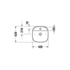 Duravit Zencha Çanak Lavabo 42 cm Batarya Banklı
