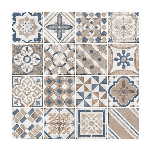 Ege Seramik 20 x 20 Marrakesh Mavi Mix K:10
