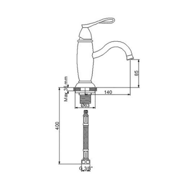 Newarc Golden Lavabo Bataryası Altın