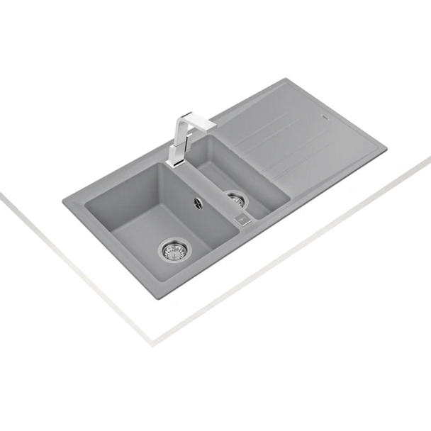 Teka Stone 60 B TG Metalik Gri Eviye