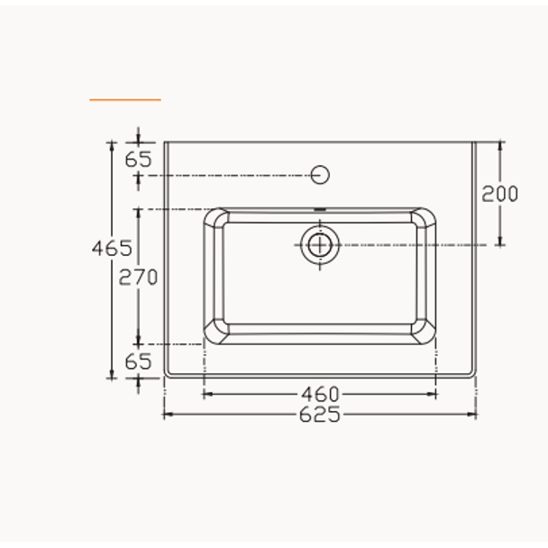 Isvea SistemaT 61 cm Flat Lavabo