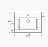 Isvea SistemaT 61 cm Flat Lavabo