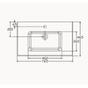 Isvea SistemaT 76 cm Flat Lavabo
