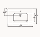 Isvea SistemaT 76 cm Flat Lavabo