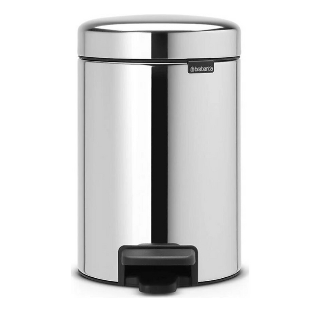 Brabantia Soft Pedallı Çöp Kovası 5lt Parlak Paslanmaz Çelik