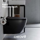 Creavit Free Rim-Off Asma Klozet Mat Siyah