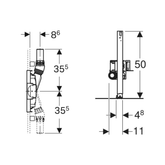 Geberit Duvar Süzgeci Duofix 65 mm Yükseklik