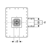 Geberit Yer Süzgeci Sifon Seti 8 x 8 min. 90 mm Yükseklik