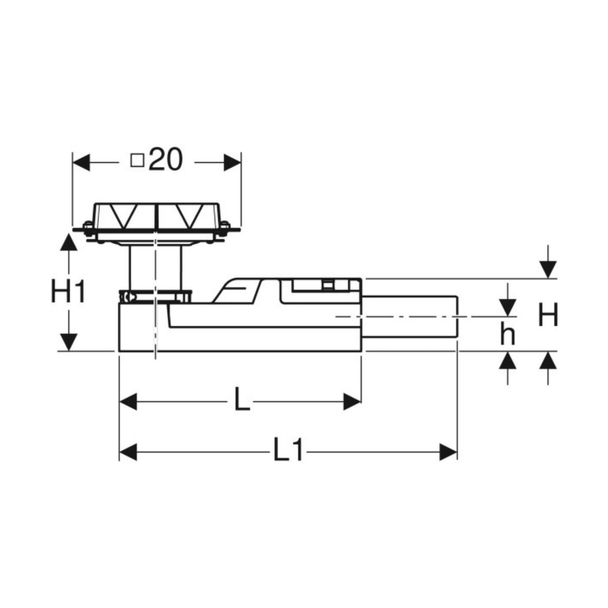 Geberit Yer Süzgeci Sifon Seti 8 x 8 min. 90 mm Yükseklik