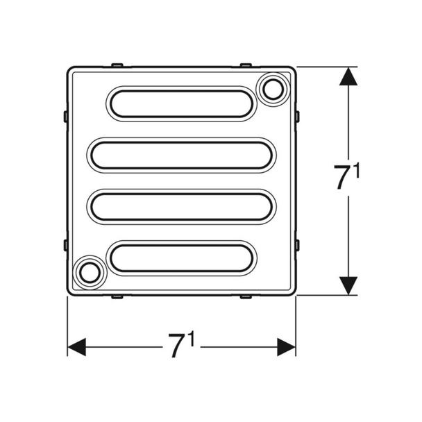 Geberit Yer Süzgeci Izgarası Vidalı 8x8