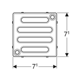 Geberit Yer Süzgeci Izgarası Vidalı 8x8