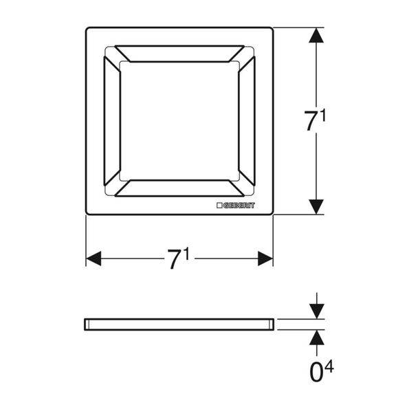 Geberit Yer Süzgeci Izgarası Kare 8x8