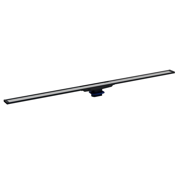Geberit Cleanline20 Duş Kanalı Kapağı 30-90 cm Paslanmaz Çelik Siyah Kenar + 65 mm Alt Yapı