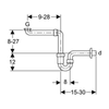 Geberit Lavabo Sifonu Yer Tasarruflu Model 1 32mm
