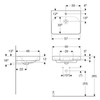 Geberit Smyle Square Lavabo 60 cm