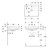 Geberit Smyle Square Lavabo 60 cm