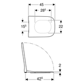 Geberit Smyle Square Slim Klozet Kapağı Yavaş Kapanır