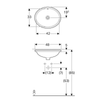 Geberit VariForm 42 cm Oval Tezgah Altı Lavabo