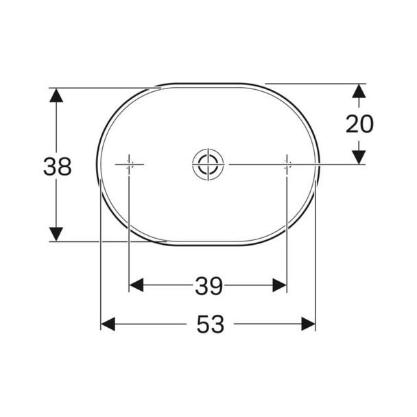 Geberit VariForm Çanak Lavabo Oval 55 cm
