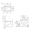 Geberit iCon Square Rimfree Asma Klozet ve Kapak Seti