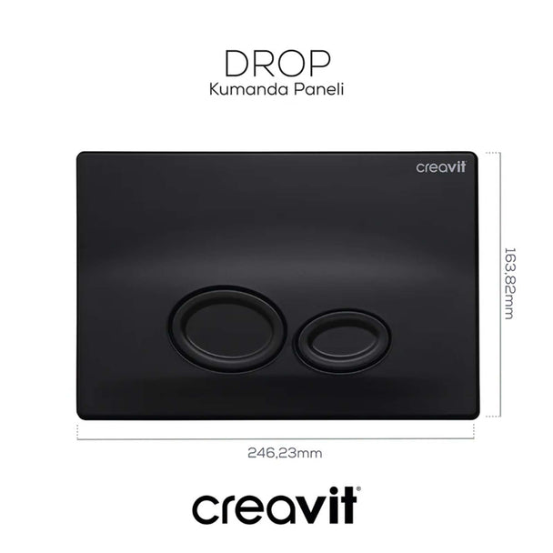 Creavit Drop Mat Siyah Boyalı Kumanda Paneli
