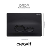 Creavit Drop Mat Siyah Boyalı Kumanda Paneli