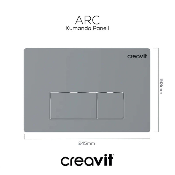 Creavit Arc Mat Gri Boyalı Kumanda Paneli