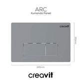 Creavit Arc Mat Gri Boyalı Kumanda Paneli