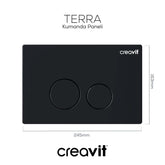 Creavit Terra Mat Siyah Kumanda Paneli