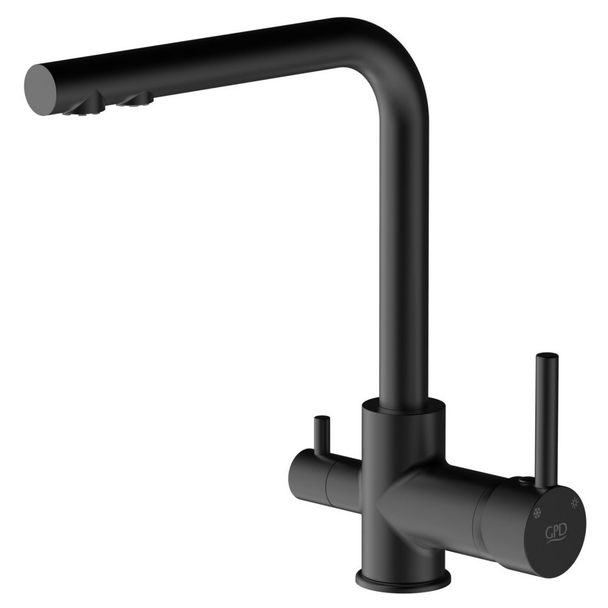GPD Espina Arıtma Çıkışlı Eviye Bataryası Siyah (Çift Akım)