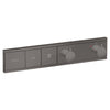 Hansgrohe RainSelect Mat Siyah Krom 2 Çıkış Termostatik Ankastre Banyo Bataryası