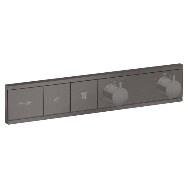 Hansgrohe RainSelect Mat Siyah Krom 2 Çıkış Termostatik Ankastre Banyo Bataryası