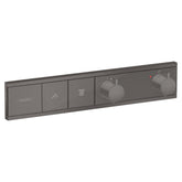 Hansgrohe RainSelect Mat Siyah Krom 2 Çıkış Termostatik Ankastre Banyo Bataryası