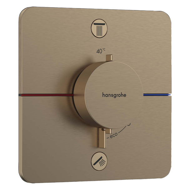 Hansgrohe ShowerSelect Comfort Q Termostat Ankastre 2 Çıkış Bronz